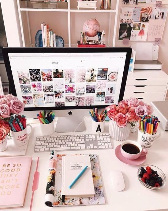 10 Stay At Home Office Style Ideas - Society19 | Work office decor .
