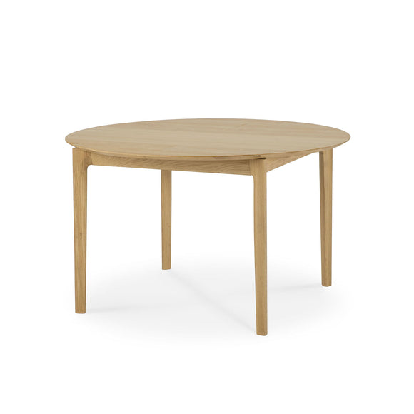 Ethnicraft Bok Round Extendable Dining Table - 2Mode
