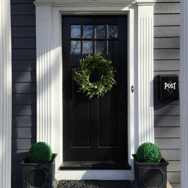 Eclectic Home Tour - House Number 214 | Black front doors, Door .
