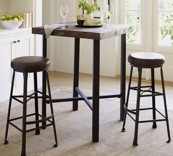 Griffin Square Reclaimed Wood Bar Height Table | Reclaimed wood .