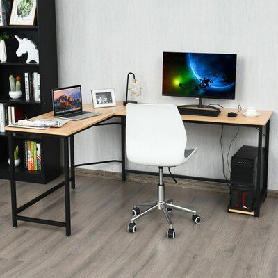 Ebern Designs Jiyeon L-Shape Desk | Wayfair | Corner computer desk .