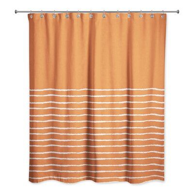 Gracie Oaks Missenden Single Shower Curtain | Wayfair | Orange .