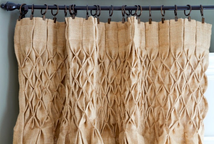 Smocked Burlap Curtains Giveaway - Thistlewood Fa