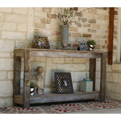 Millwood Pines Collins 60" Solid Wood Console Table | Wayfair .