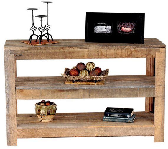 Rustic Oak Console Table by Bradley Brand Made in USA Since - Etsy .