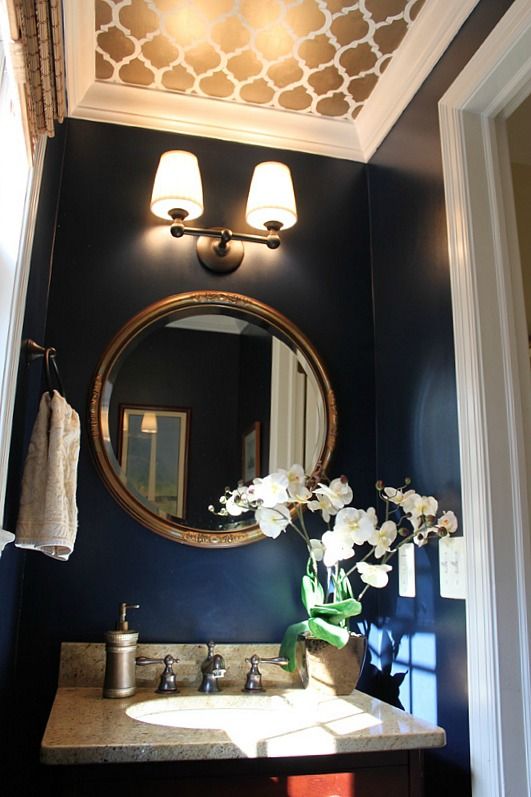 Looking Up: Melissa's Powder Room Makeover | Powder room paint .