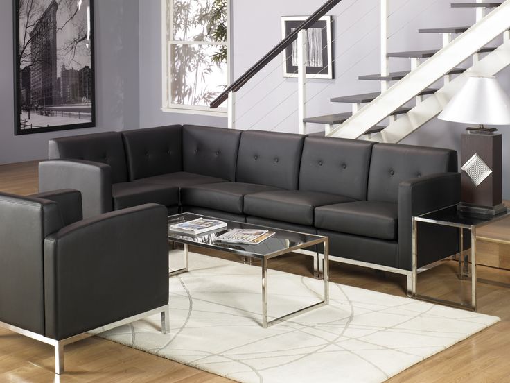 Faux leather sofa – a must have for a large space