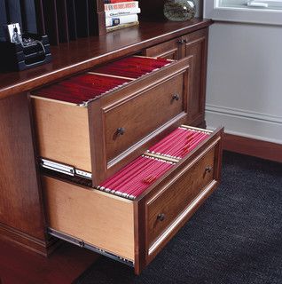 Built-in Home Office File Cabinet - Traditional - Desk Accessories .