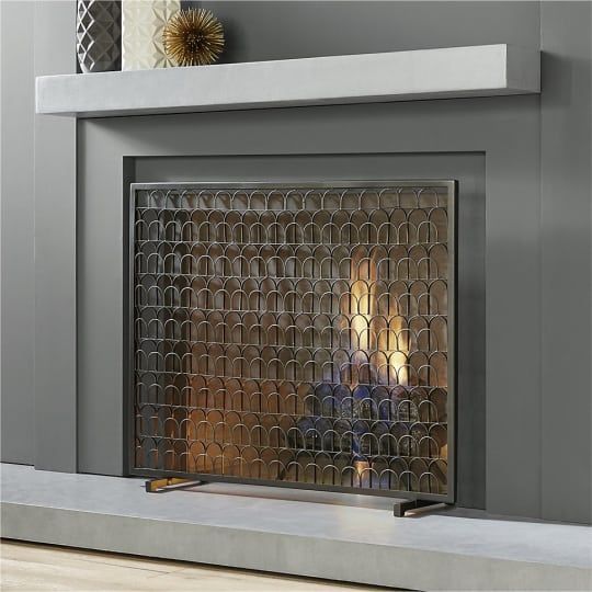 14 Modern Fireplace Screens That Add the Perfect Decorative Touch .