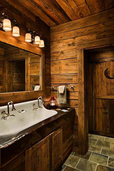 Luxury outhouse? | Rustic bathrooms, Cabin bathrooms, Rustic .