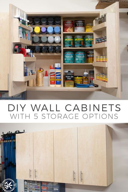 DIY Wall Cabinets with 5 Storage Options | PLANS .