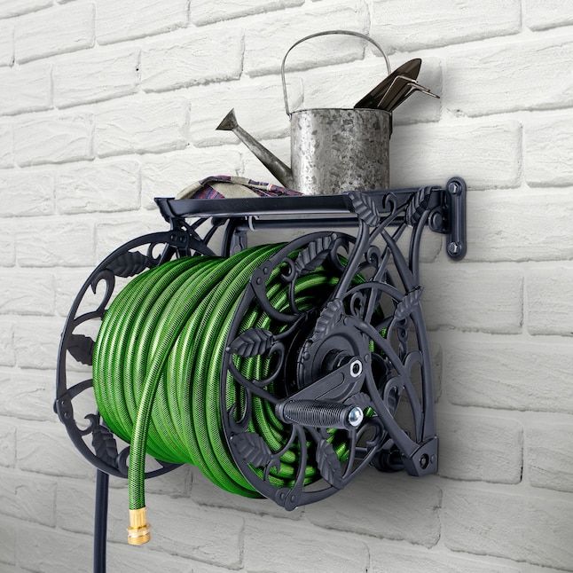 Style Selections Aluminum 125-ft Wall-mount Hose Reel Lowes.com in .