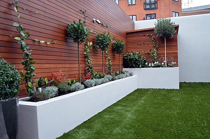Low Maintenance Modern Garden | Modern garden design, Back garden .