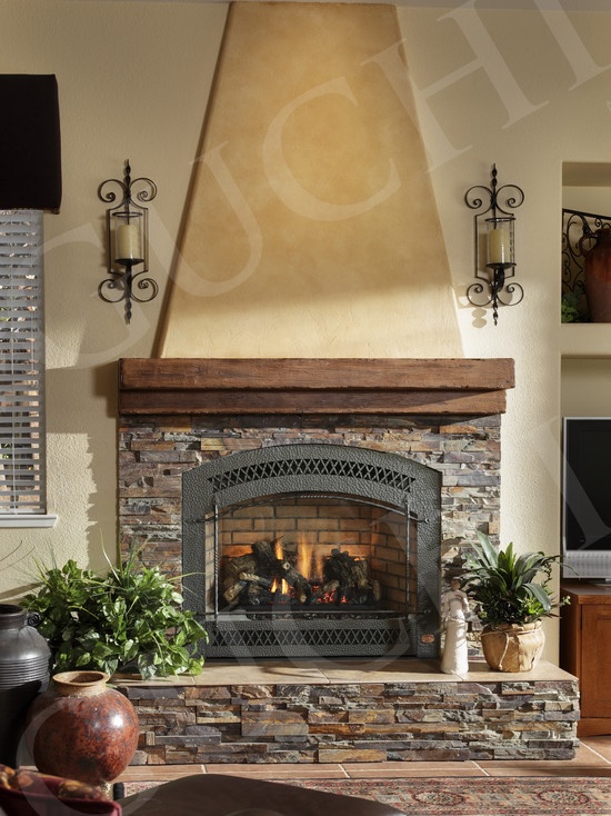 Traditional Family Room Gas Fireplace Design, Pictures, Remodel .