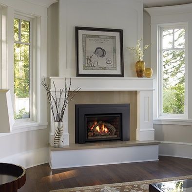 Gas Fireplace - classic, raised hearth | My Style | Pinterest .