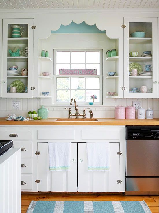 Kitchen Decorating and Design Ideas | Shabby chic kitchen decor .