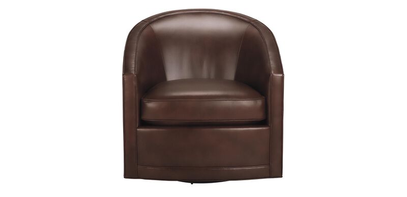 Baylee Leather Swivel Chair, Quick Ship | Spin Chair | Ethan All