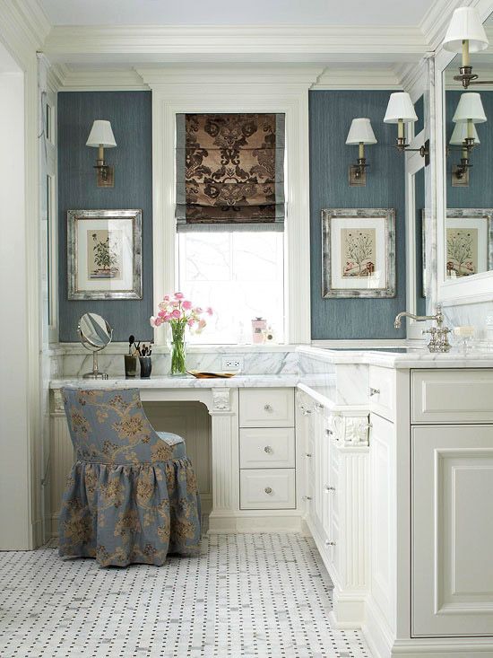 These 17 Bathroom Vanities with a Makeup Table Make Getting Ready .