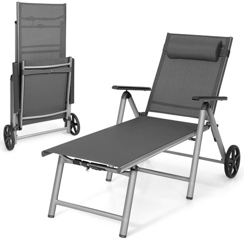 Tangkula Patio Recliner Chair Outdoor Adjustable Folding Chaise .
