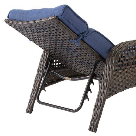 Better Homes & Gardens Ravenbrooke Cushioned Wicker Outdoor Chaise .