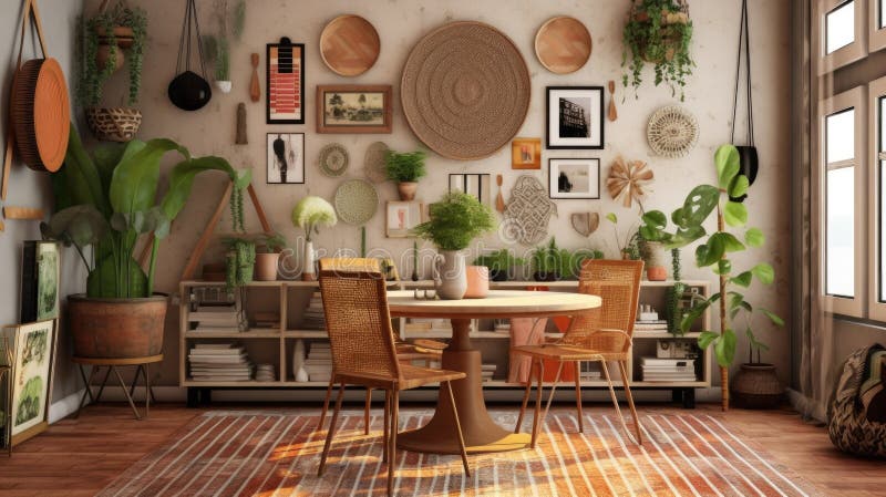 Interior Design Inspiration of Bohemian Eclectic Style Dining Room .