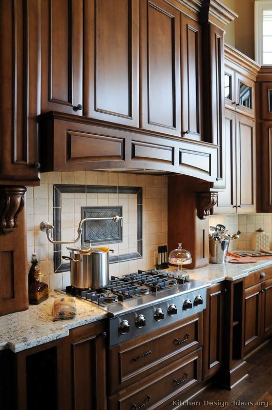 Pictures of Kitchens - Traditional - Dark Wood, Golden Brown .