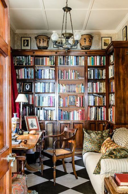 The Case For “Real” Books | Cozy home library, Home library design .
