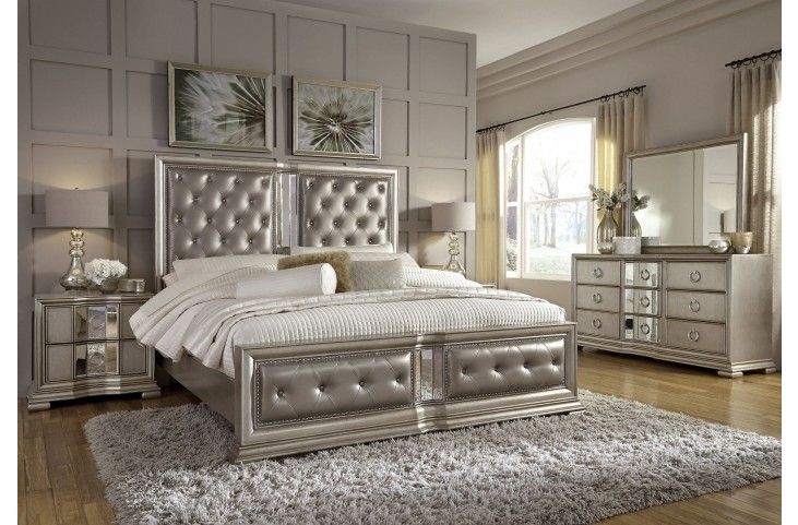 Bedroom Sets | Silver bedroom furniture, Bedroom furniture sets .