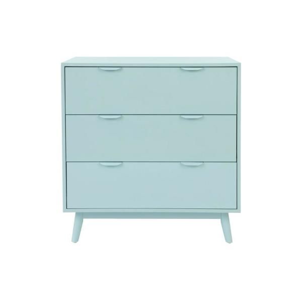 StyleWell Amerlin Seafoam Wood 3 Drawer Chest of Drawers (31.5 in .