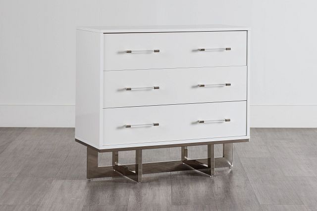 Cortina White Small Drawer Chest | Small drawers, Acrylic drawers .