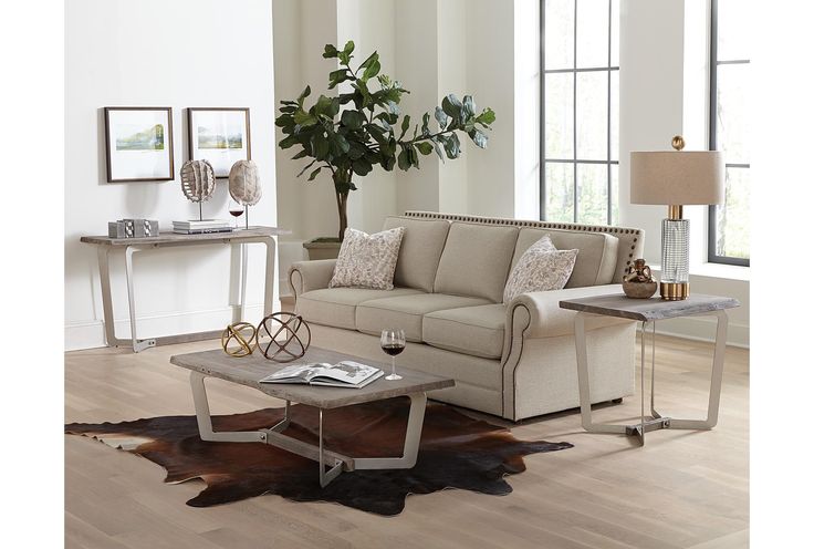 Waverly End Table - Grey - $595 | Riverside furniture, Live edge .