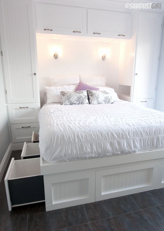 Built-in Wardrobes and Platform Storage Bed - The Sawdust Diaries .