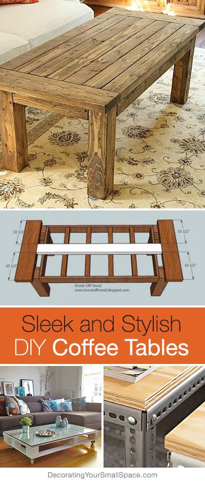 Sleek and Stylish DIY Coffee Tables • OhMeOhMy Blog | Diy coffee .