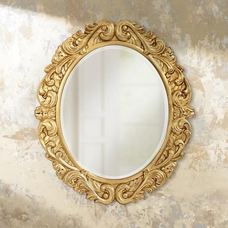 Castello 44" High x 38" Wide Oval Wall Mirror - #8D760 | Lamps .