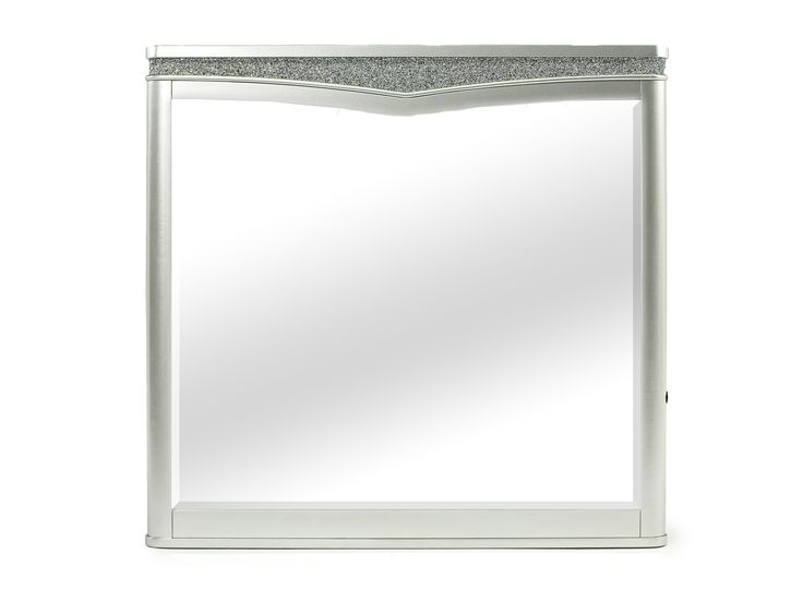 Glendale Mirror in Platinum | Wood framed mirror, Wood mirror, Mirr