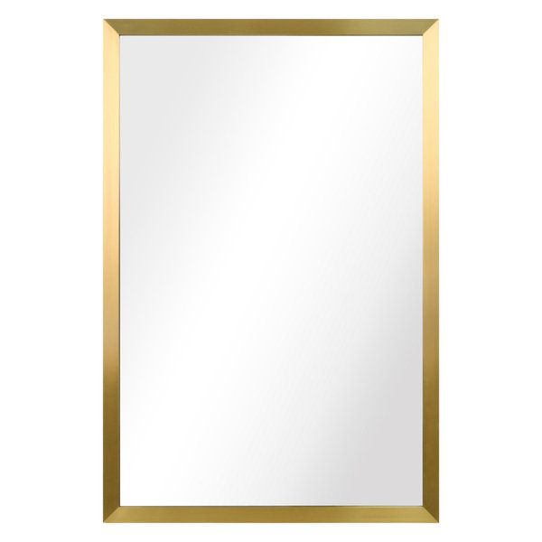 Contempo Stainless Steel Gold Wall Mirror - Contemporary - Wall .