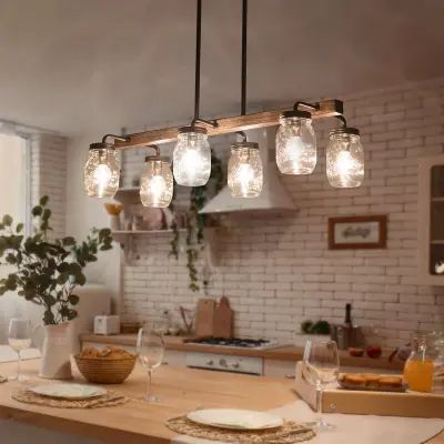 Chandeliers | Farmhouse dining room lighting, Lighting fixtures .