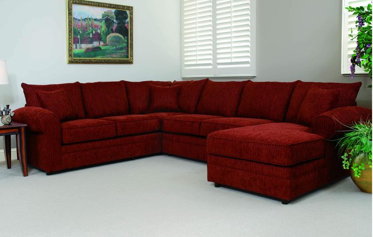 Serta Upholstery Sectional in 2023 | Burgundy sectional sofa, Red .