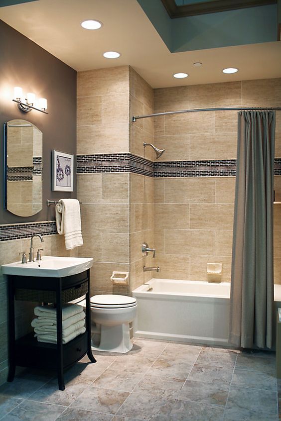 29 Ideas To Use All 4 Bahtroom Border Tile Types - DigsDigs .