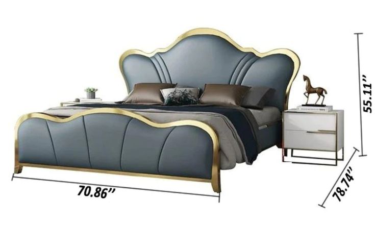 Rich Infinite Look Luxurious Leather Bed | Leather bed, Luxury .