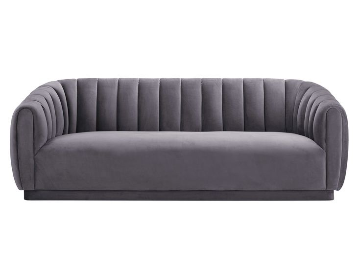 Arno Grey Velvet Sofa - TOV Furniture | Sofa, Grey velvet sofa .