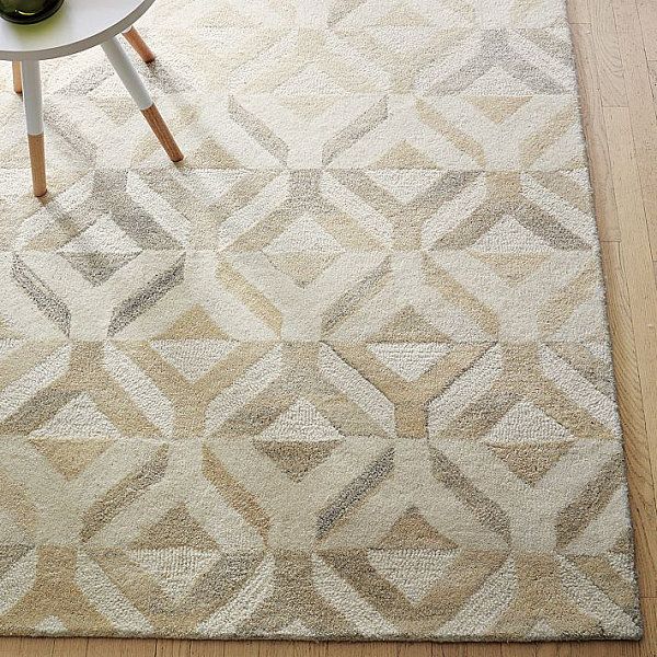 Marquis wool rug, muted gold, taupe and grey | Modern rugs living .