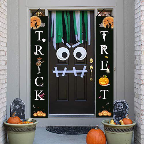 Halloween Decorations Outdoor Trick or Treat Halloween Porch Sign .
