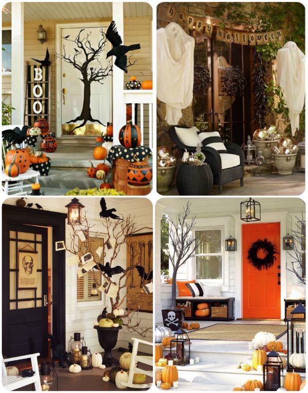 Traditional, Scary & Creepy Halloween Porch and Yard Decorating .