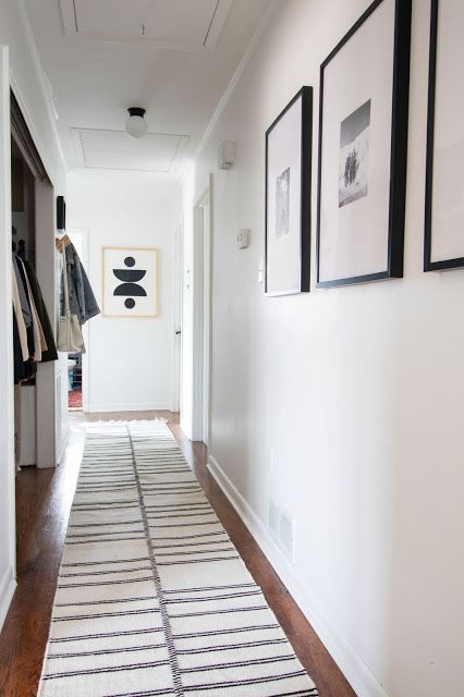 Modern White Hallway | White hallway, Narrow hallway decorating .