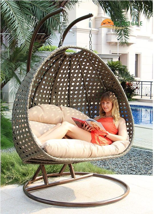 Review: Luxury 2 Person Wicker Swing Chair with Stand | Swing .