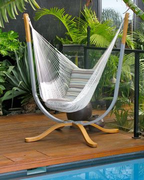 Reclining Hammock Chair Stand | Indoor hammock, Hammock chair .