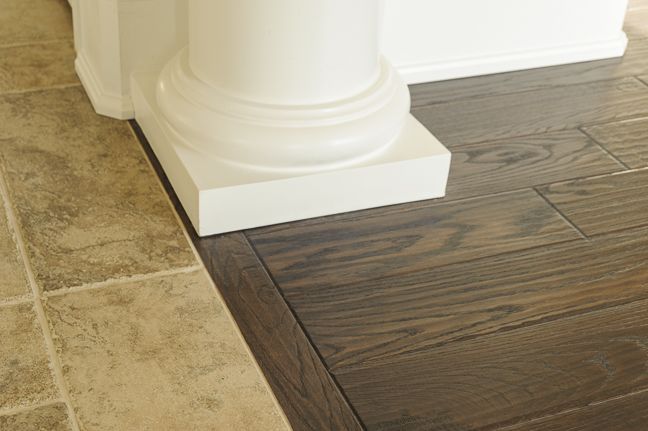 Transition from Hardwood to Tile | Flooring, Wood tile floors .