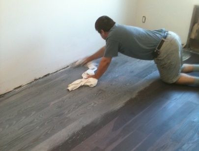 Wood Floors Go Gray | Diy wood floors, Grey wood floors, Diy floori