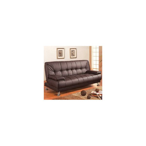 Canopy.co: Coaster Futon Sofa Bed with Removable Arm Rests, Brown .